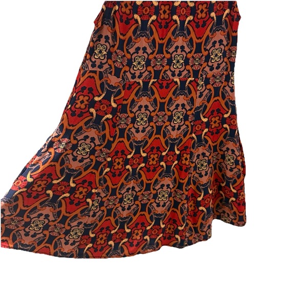 Free People Mini Dress Paisley Retro Print 60s Vibes Size 0 / XS Festival Summer - Picture 7 of 10